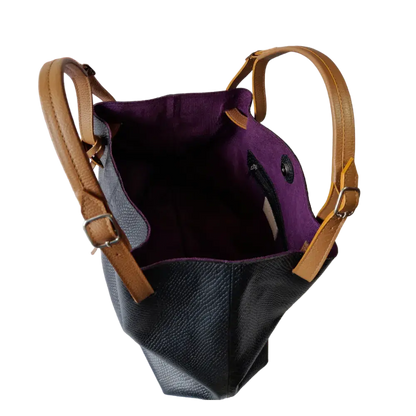 Bolso en cuero para mujer Adelle Reptil negro