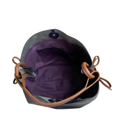 Bolso en cuero para mujer Aubrey Azul oscuro