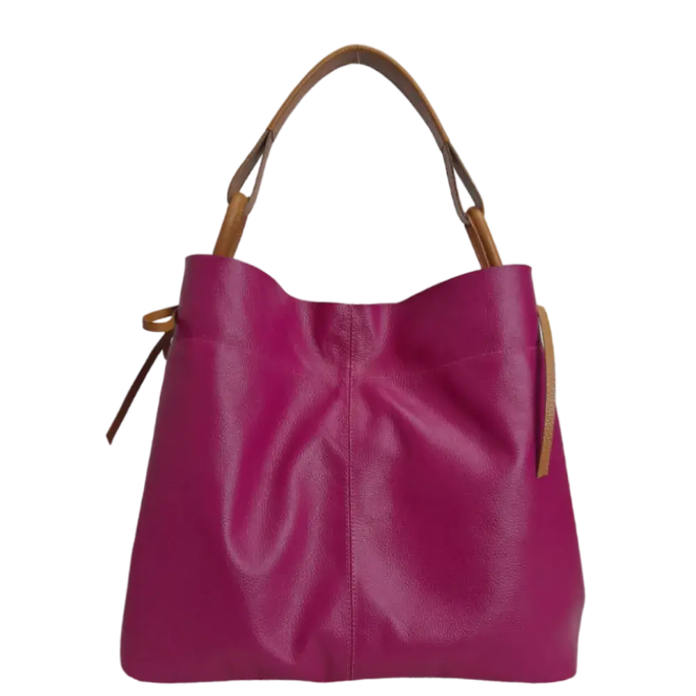 Bolso en cuero para mujer Aubrey Fucsia