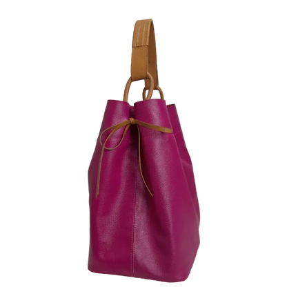 Bolso en cuero para mujer Aubrey Fucsia
