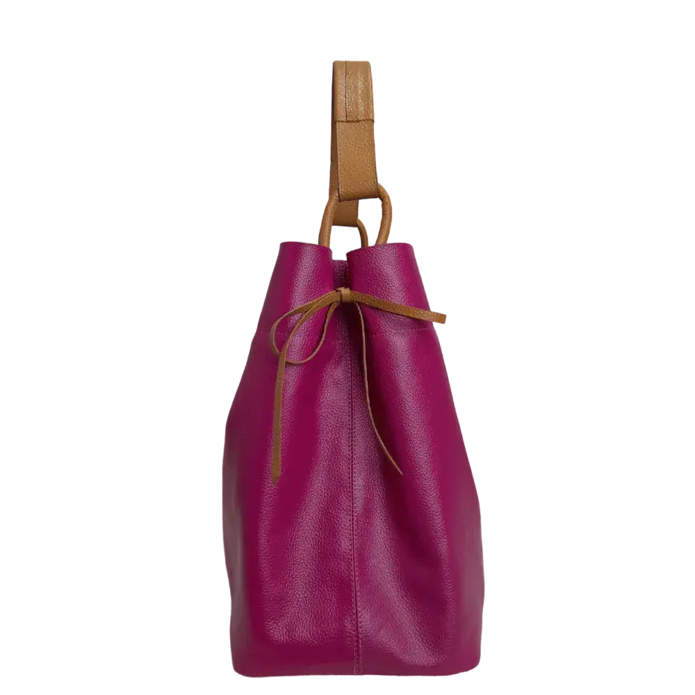 Bolso en cuero para mujer Aubrey Fucsia