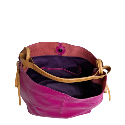 Bolso en cuero para mujer Aubrey Fucsia