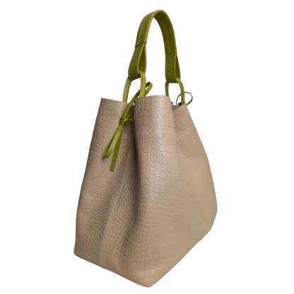 Bolso en cuero para mujer Aubrey Reptil Nude