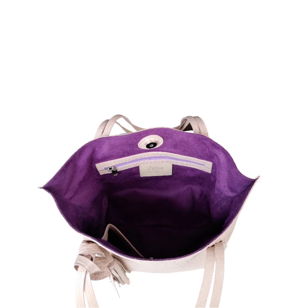 Bolso en cuero para mujer Eleonora reptil nude