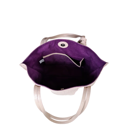 Bolso en cuero para mujer Eleonora reptil nude