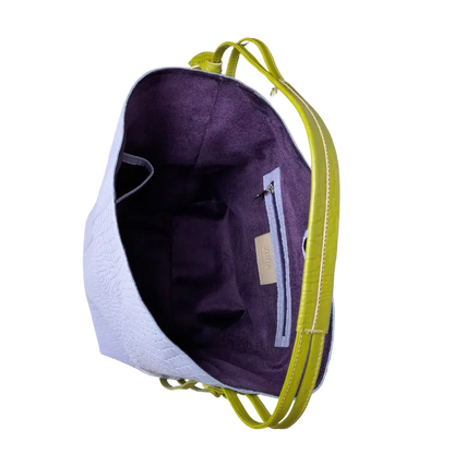 Bolso en cuero para mujer Grace Reptil lila