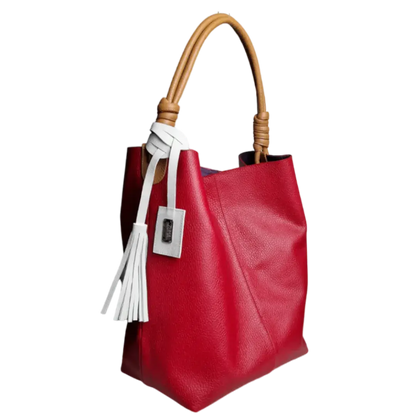 Bolso en cuero para mujer Leah Rojo