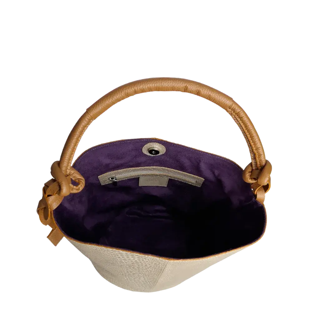 Bolso en cuero para mujer Olivia anaconda oro peltre