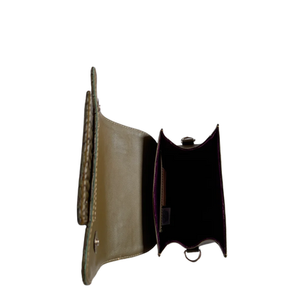 Bolso en cuero para mujer Elizabeth glavial verde aceituna