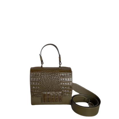 Bolso en cuero para mujer Elizabeth glavial verde aceituna