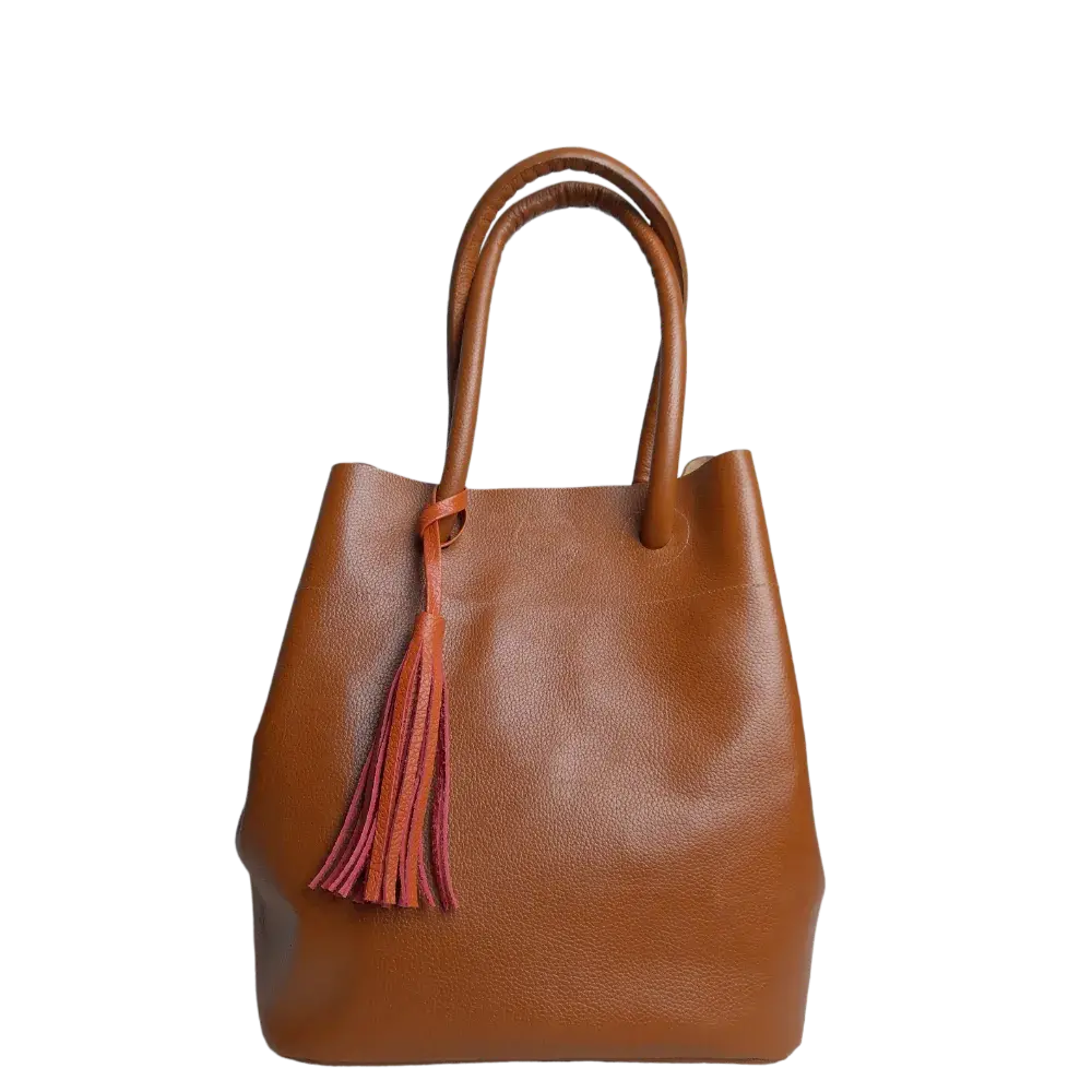 Bolso en cuero para mujer Brigitte Miel
