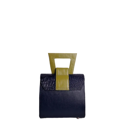 Bolso en cuero para mujer Clara Glavial azul oscuro