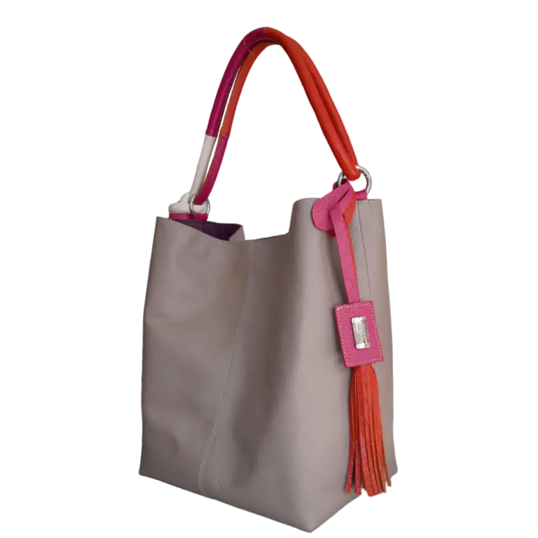 Bolso en cuero para mujer Antonella taupe