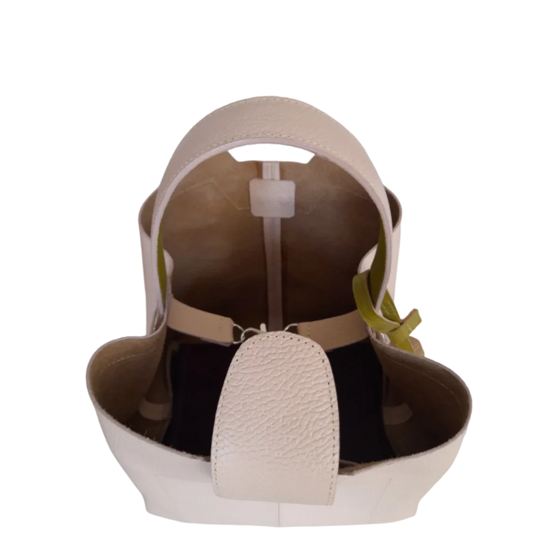 Bolso grande en cuero para mujer Camila color nude