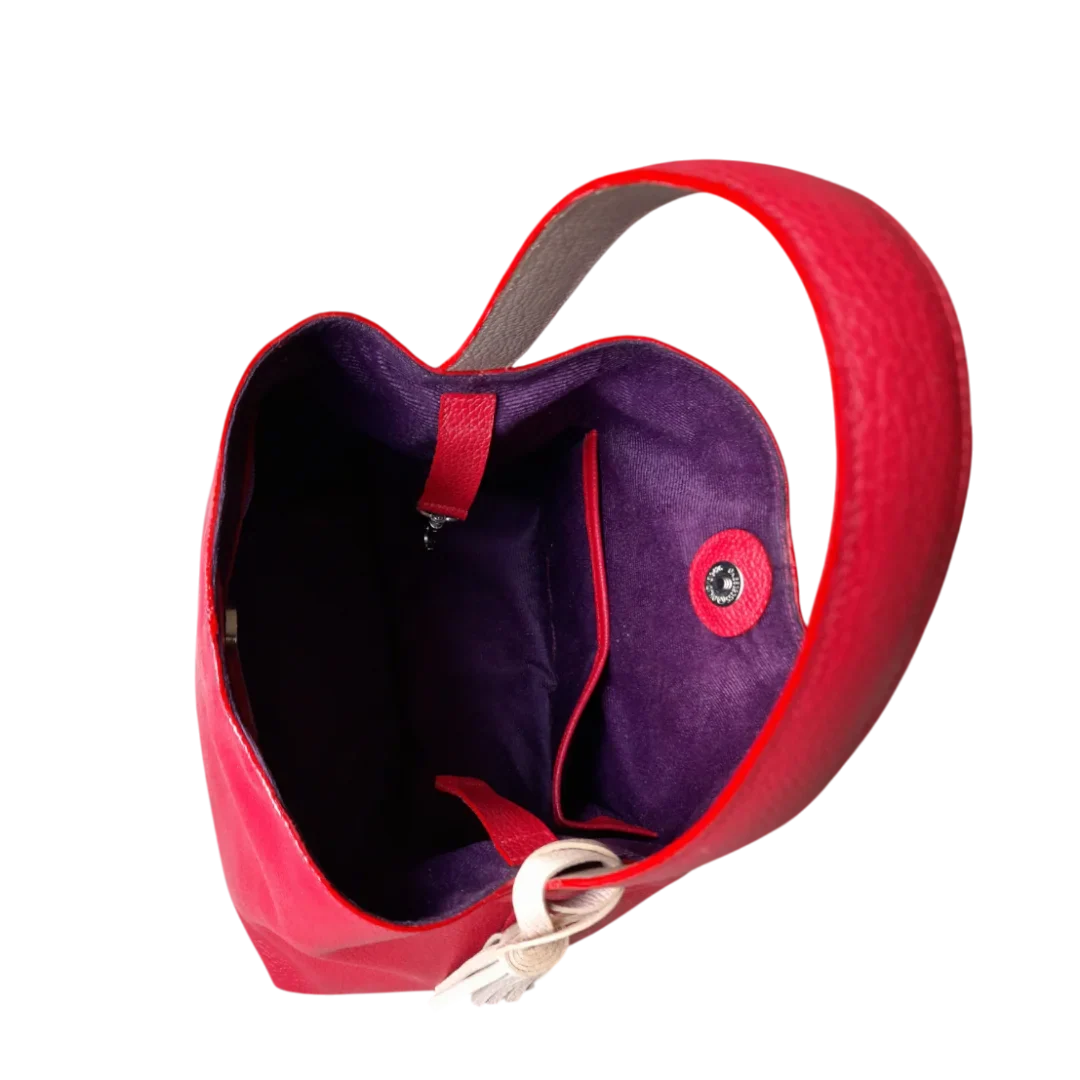Bolso en cuero para mujer Bianca color rojo