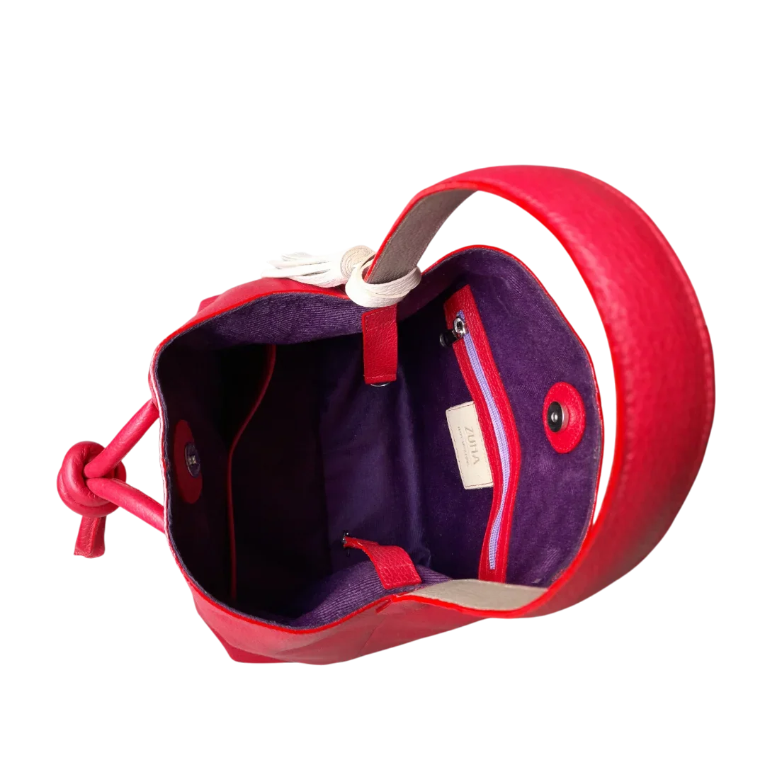 Bolso en cuero para mujer Bianca color rojo