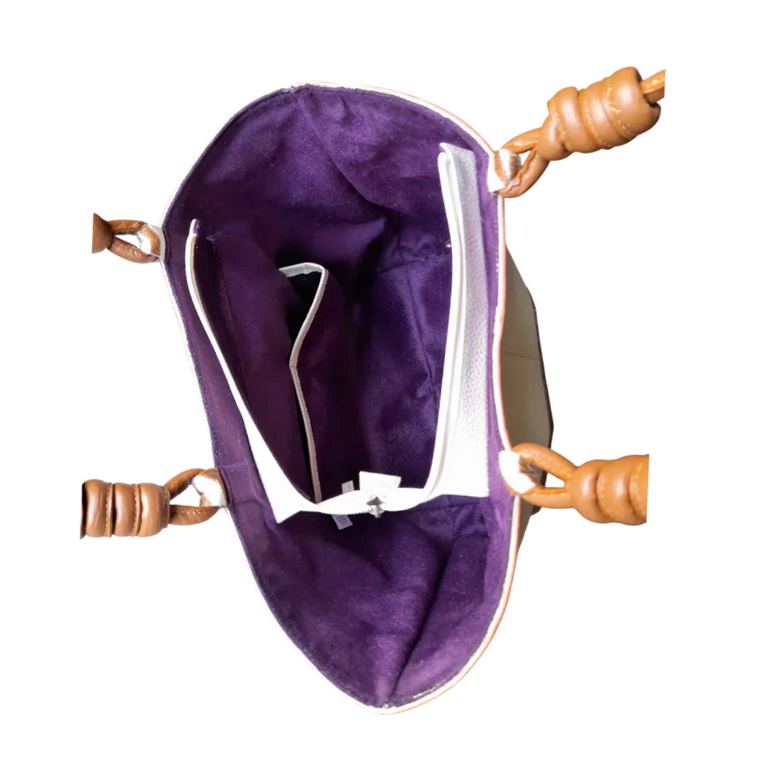 Bolso en cuero para mujer Luna color talco