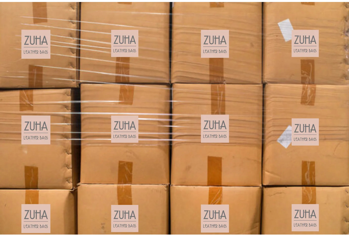 Cajas para exportacion de bolsos ZUHA